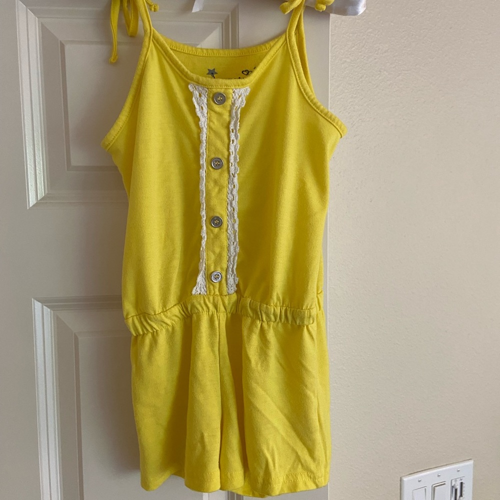 Girls Yellow Romper